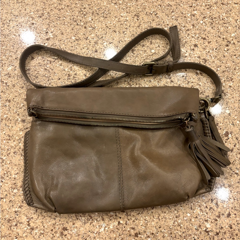 Fossil Olive color Leather Crossbody